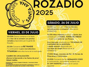 Óscar Juárez hablando de las fiestas de Santiago y Santa Ana en Rozadio