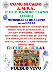 Nos envían desde el @ampa Manuel Llano en Terán de Cabuerniga