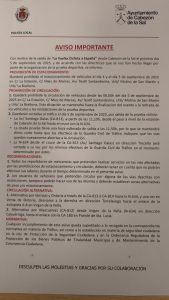 Aviso importante sobre la salida de la vuelta ciclista a España desde Cabezón de…